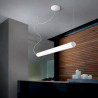 LINEA LIGHT Tu-O 8845, 8846 – elongated LED pendant lamp white tube