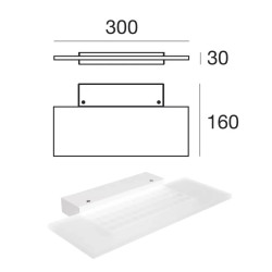 LINEA LIGHT DUBLIGHT 7486 white LED wall sconce 13W, 30cm, 3000K
