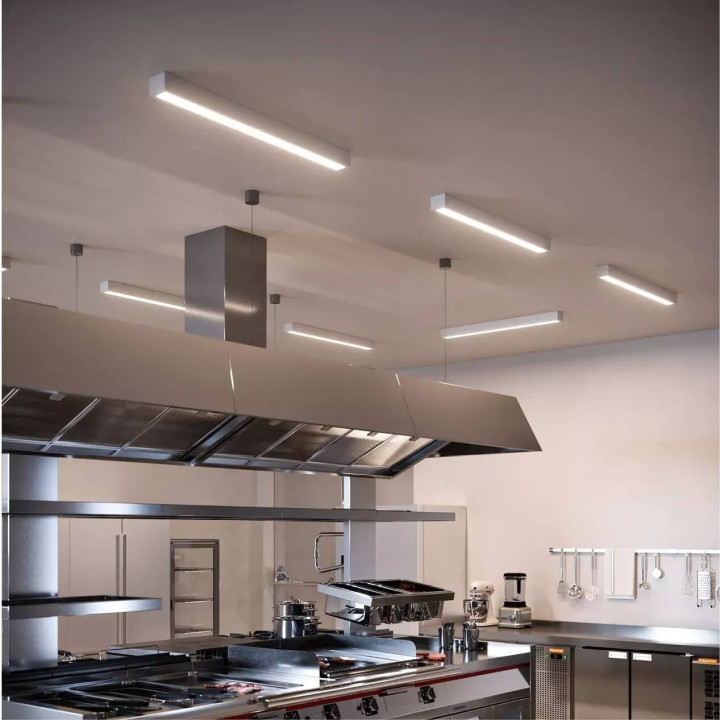 LINEA LIGHT BOX 8259 &ndash; white, elongated surface ceiling LED light 97cm