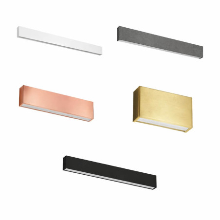 LINEA LIGHT Box W1 LED wall lamp white, black, brass, copper, concrete