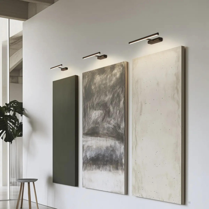 LINEA LIGHT Straight_W 8208, 8209 kinkiet LED biały, chrom, czarny