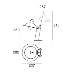STILNOVO LAMPIATTA 8971, 8972, 8973 adjustable wall lamp E27