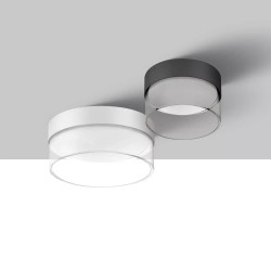 LINEA LIGHT Crumb 90281/2, 90296/7 mały plafon LED szkło biały, czarny
