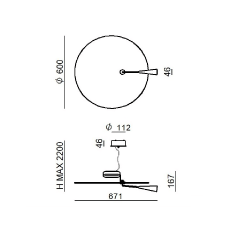 STILNOVO BASCULA LED pendant lamp 2700K/3000K 6 colors