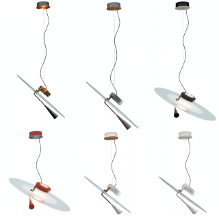 STILNOVO BASCULA lampa wisząca LED 2700K/3000K 6 kolor&oacute;w