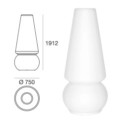 LINEA LIGHT Marge 16000, 16001 designerska lampa ogrodowa 191cm IP65