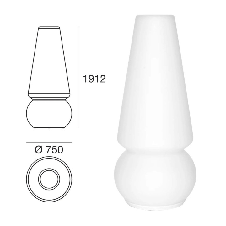 LINEA LIGHT Marge 16000, 16001 designerska lampa ogrodowa 191cm IP65