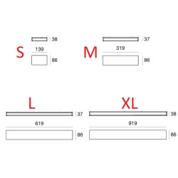 LINEA LIGHT BOX W2 8255/6/7/8 LED wall light 14–92cm up/down 5 colours