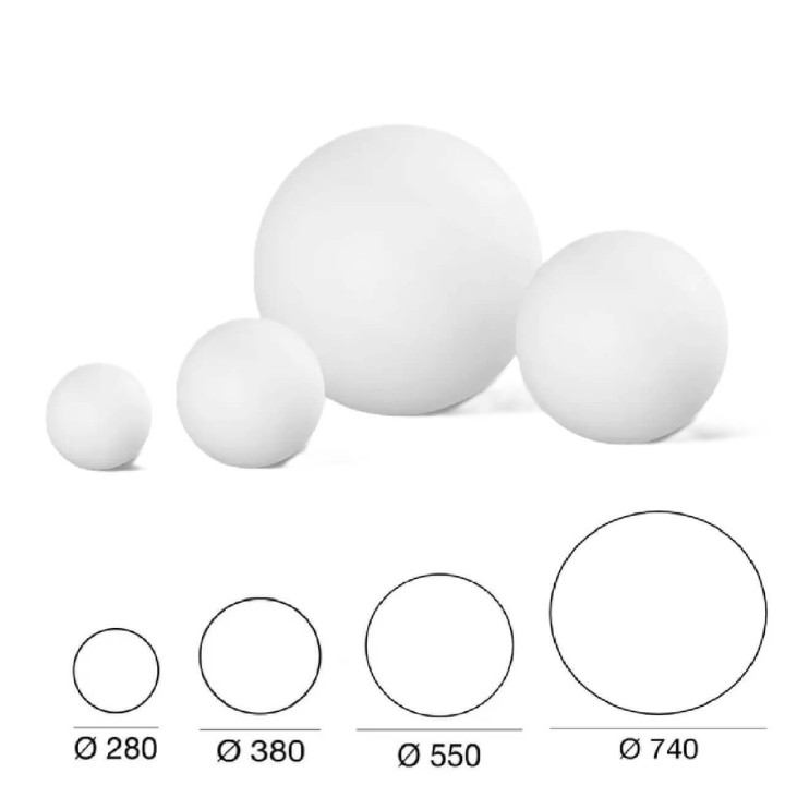 LINEA LIGHT OH! white globe lamp IP20/IP65, diameter 28&ndash;74cm E27 230V