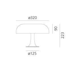 Artemide Nessino 00390 table lamp technopolymer