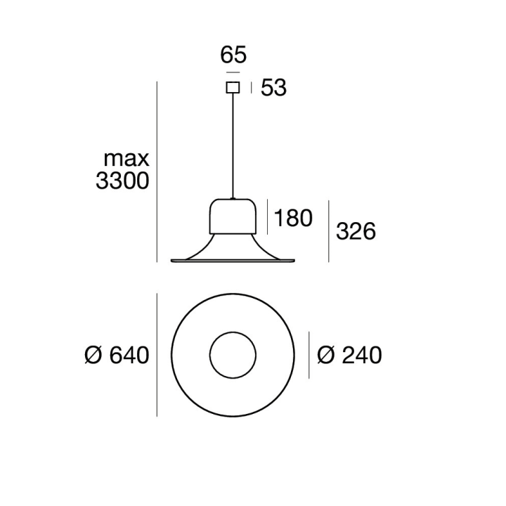STILNOVO CAMPANA 9300, 9301, 9302 lampa wisząca LED 2700K