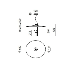 STILNOVO LUNA 9703, 9705 LED pendant lamp 2700K/3000K