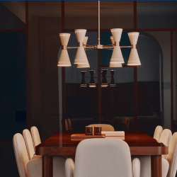 STILNOVO MEGAFONO 9568, 9569 hanging lamp 12xE14