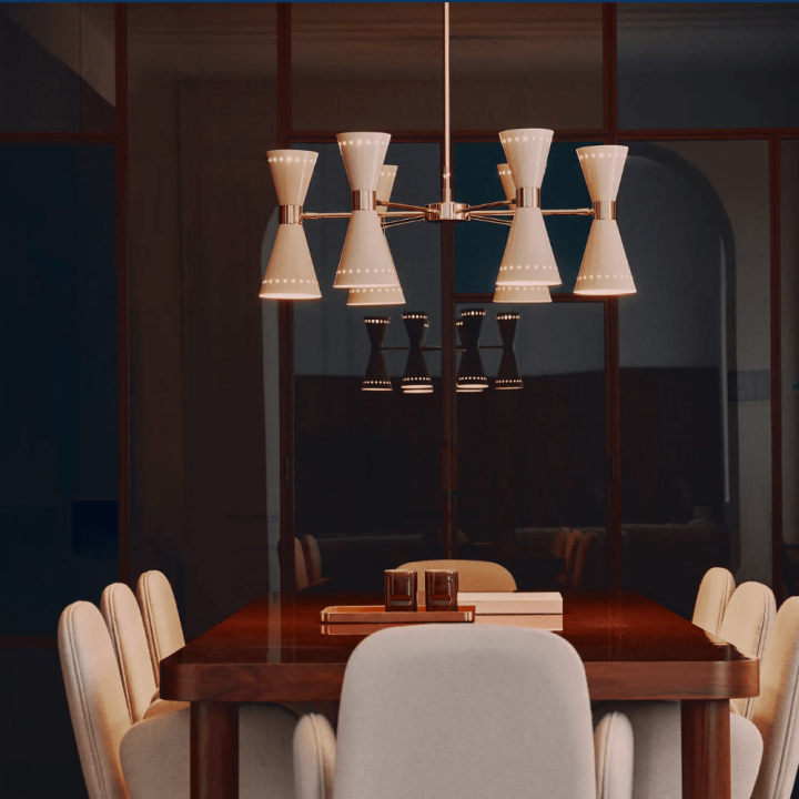 STILNOVO MEGAFONO 9568, 9569 lampa wisząca 12xE14