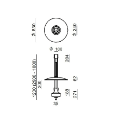 STILNOVO SALISCENDI 9310 9311 9312 regulowana lampa wisząca LED 2700K
