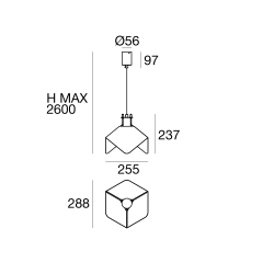 STILNOVO TRIEDRO 8995 pendant lamp E27 7W an icon of Italian style