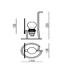 Stilnovo Bugia Italian retro table lamp E27 bulb 5 colors