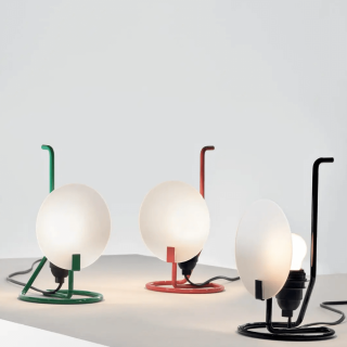 Stilnovo Bugia włoska lampa stołowa retro żar&oacute;wka E27 5 kolor&oacute;w