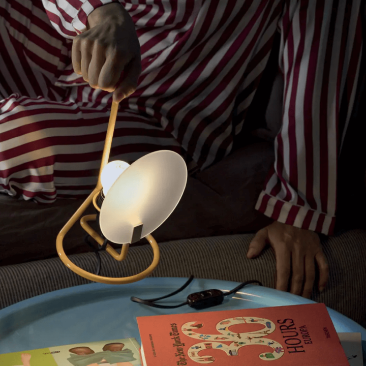 Stilnovo Bugia włoska lampa stołowa retro żar&oacute;wka E27 5 kolor&oacute;w