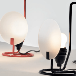 Stilnovo Bugia włoska lampa stołowa retro żarówka E27 5 kolorów