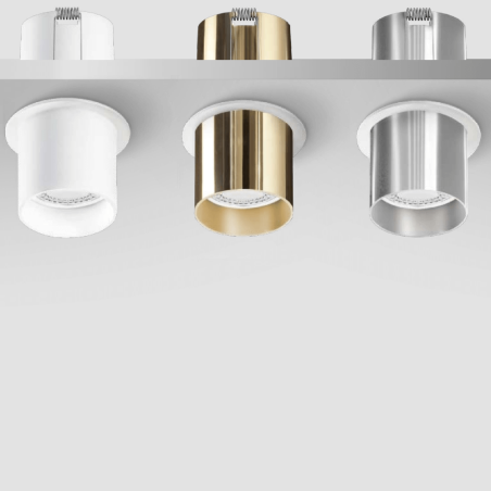 LINEA LIGHT Birba C 9451/3/4 flush-mounted GU10 fixture white, brass, alu