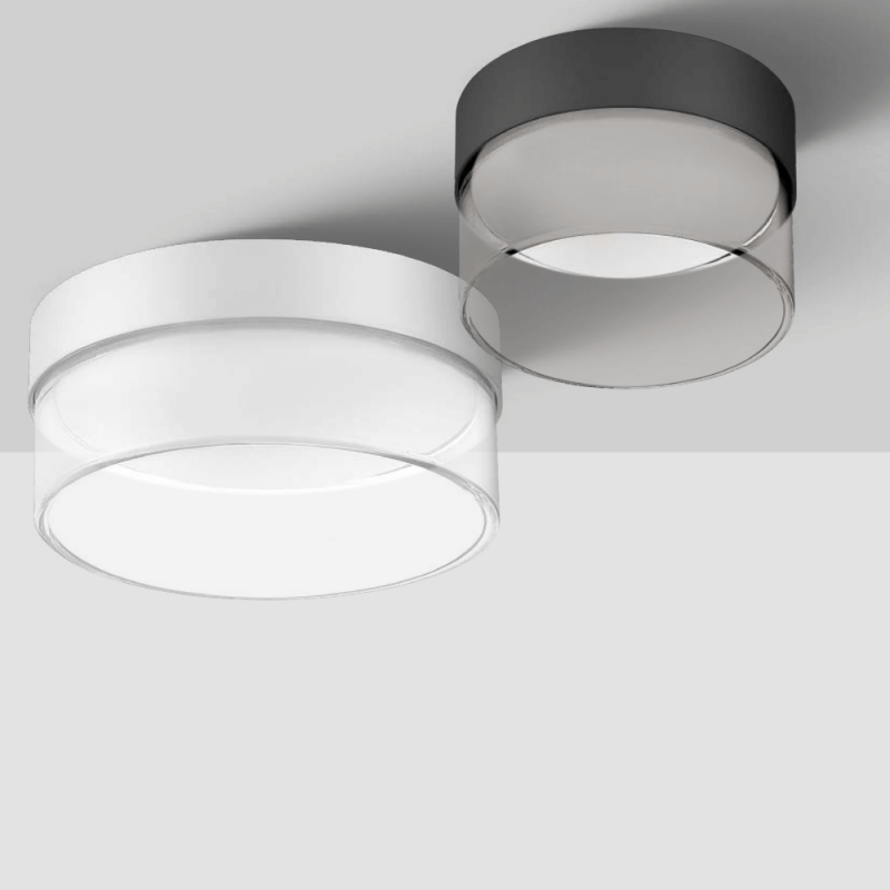 LINEA LIGHT Crumb 90281/2, 90296/7 Ceiling LED lamp glass
