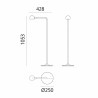 Artemide IXA Reading 11120 standing lamp LED 105cm