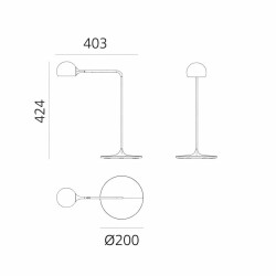 Artemide Ixa Table 11100 – lampka biurkowa LED 9W, ściemnialna