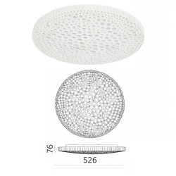 Artemide Calipso LED ceiling/wall lamp, APP control, white 50W