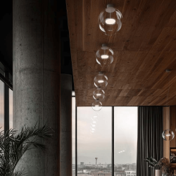 LINEA LIGHT CRISTALBOLLA S surface-mounted LED lamp, 3 diameters