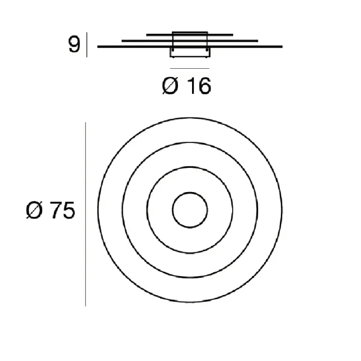 LINEA LIGHT JOINT S LED ceiling lamp 2700K/3000K 30W &Oslash;75cm