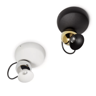 LINEA LIGHT DUCK S reflektor sufitowy LED 8W biały, czarny/złoty