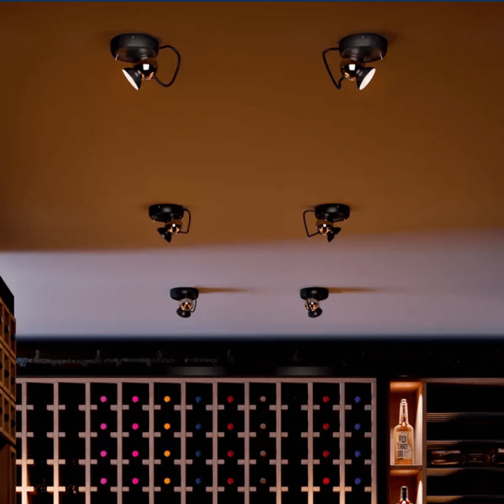LINEA LIGHT DUCK S LED ceiling spotlight 8W white, black/gold