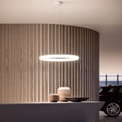 LINEA LIGHT POLO P lampa wisząca LED ring średnica 66/96cm biała