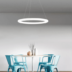 LINEA LIGHT POLO P lampa wisząca LED ring średnica 66/96cm biała