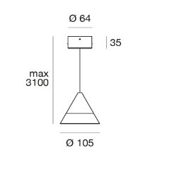 LINEA LIGHT VERDI P lampa wisząca LED 5W 2700K/3000K CRI90 4 kolory