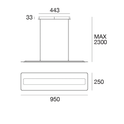 LINEA LIGHT ANTILLE P rectangular LED pendant lamp 3000K 4 colors