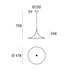 LINEA LIGHT MORGANA lampa wisząca żarówka E27 Włoski design 5 kolorów