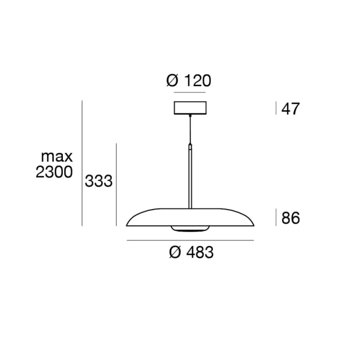 LINEA LIGHT BASIN P Lampa wisząca LED 25W 2700K/3000K 5 kolor&oacute;w