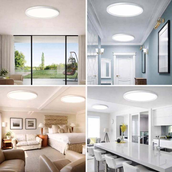 Plafon LED MOON biały, czarny średnica 30-80cm 5-CCT 3000K-6500K