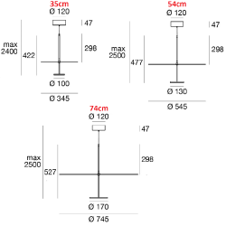 LINEA LIGHT STILO P Italian LED pendant lamp 2700K/3000K 5 colors