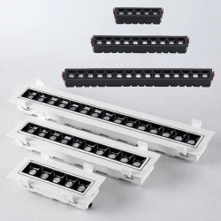 SLED UNIZANO recessed LED adj white, black