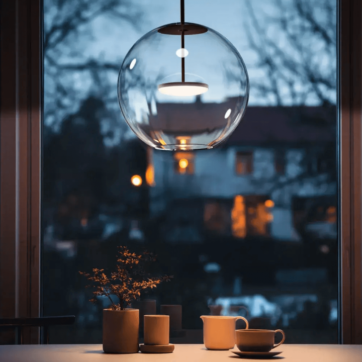 LINEA LIGHT CRISTALBOLLA P szklana lampa wisząca kula LED 25/35/45cm