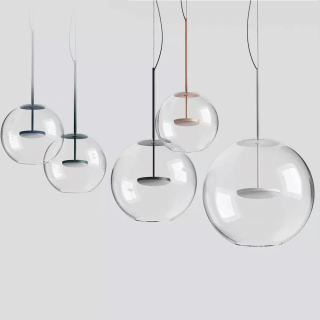 LINEA LIGHT CRISTALBOLLA P szklana lampa wisząca kula LED 25/35/45cm