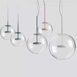 LINEA LIGHT CRISTALBOLLA P szklana lampa wisząca kula LED 25/35/45cm