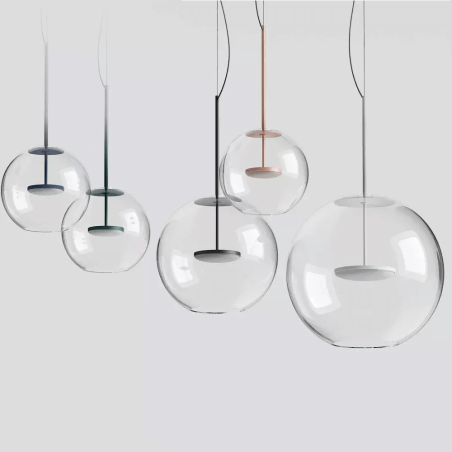 LINEA LIGHT CRISTALBOLLA P glass ball pendant lamp LED 25/35/45cm