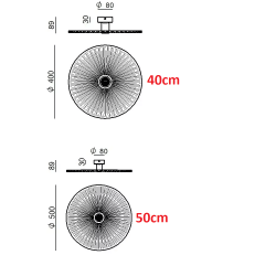 LINEA LIGHT DOGE modern E27 ceiling and wall lamp in 5 colors