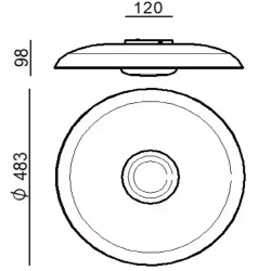 LINEA LIGHT BASIN S lampa sufitowa LED 25W 2700K/3000K 5 kolorów