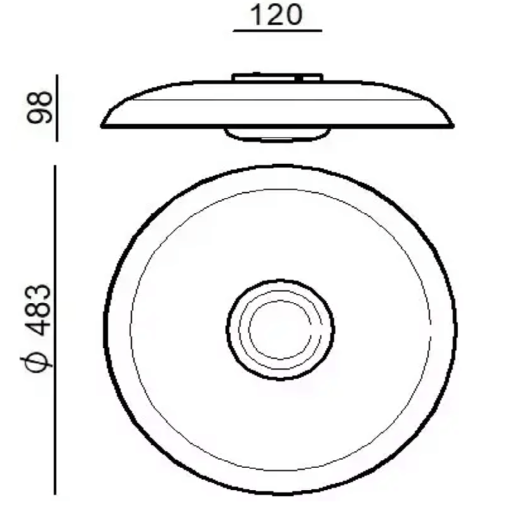 LINEA LIGHT BASIN S lampa sufitowa LED 25W 2700K/3000K 5 kolor&oacute;w