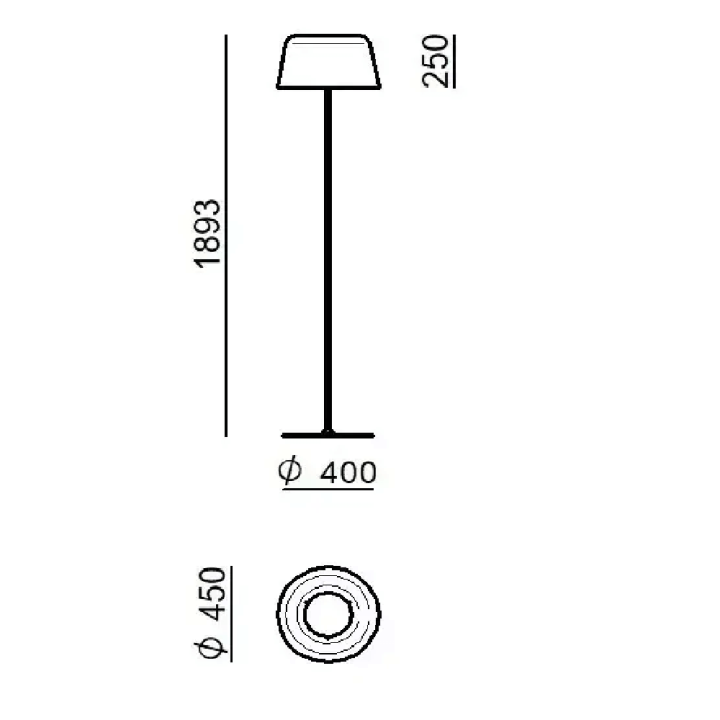 LINEA LIGHT DELFI LED floor lamp 2700K/3000K Italian design CRI90
